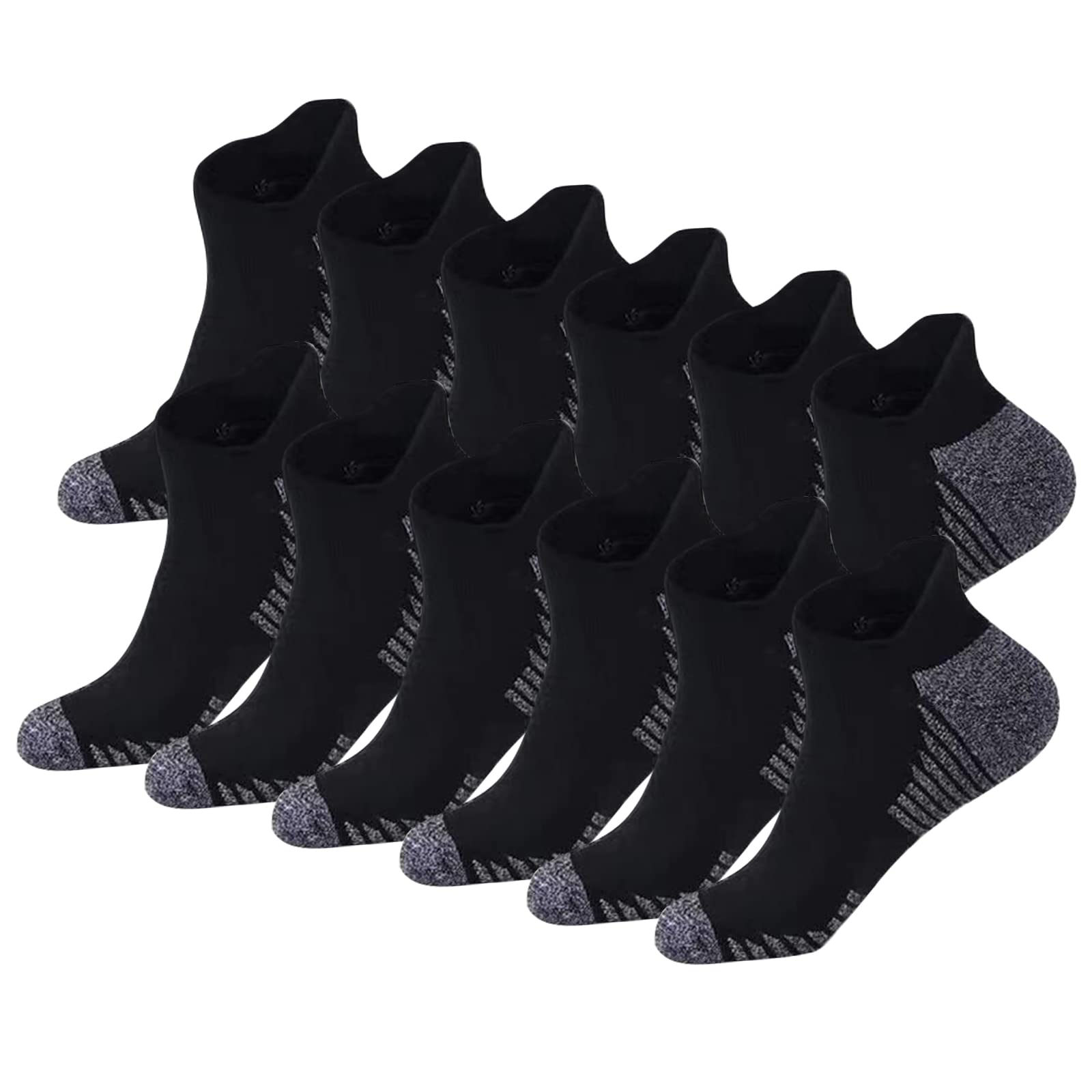 Peacepigeon Athletic Running Socks for Men & Women - Low Cut Anti-Blister Breathable Sports Socks (6 Pairs) - Perfect for Jogging, Gym Workouts & Marathon Training