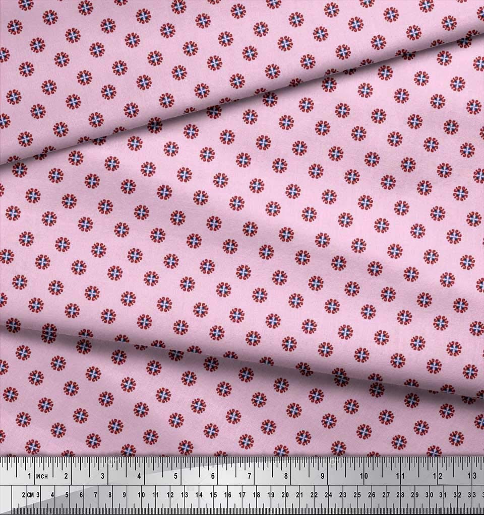 Soimoi Moss Georgette Brown Fabric by The Yard - 42 Inch Wide Artistic Floral Shirting Material for Dresses, Blouses & DIY Crafts - Printed Whimsical Floral Design Fabric for Sewing & Fashion Projects
