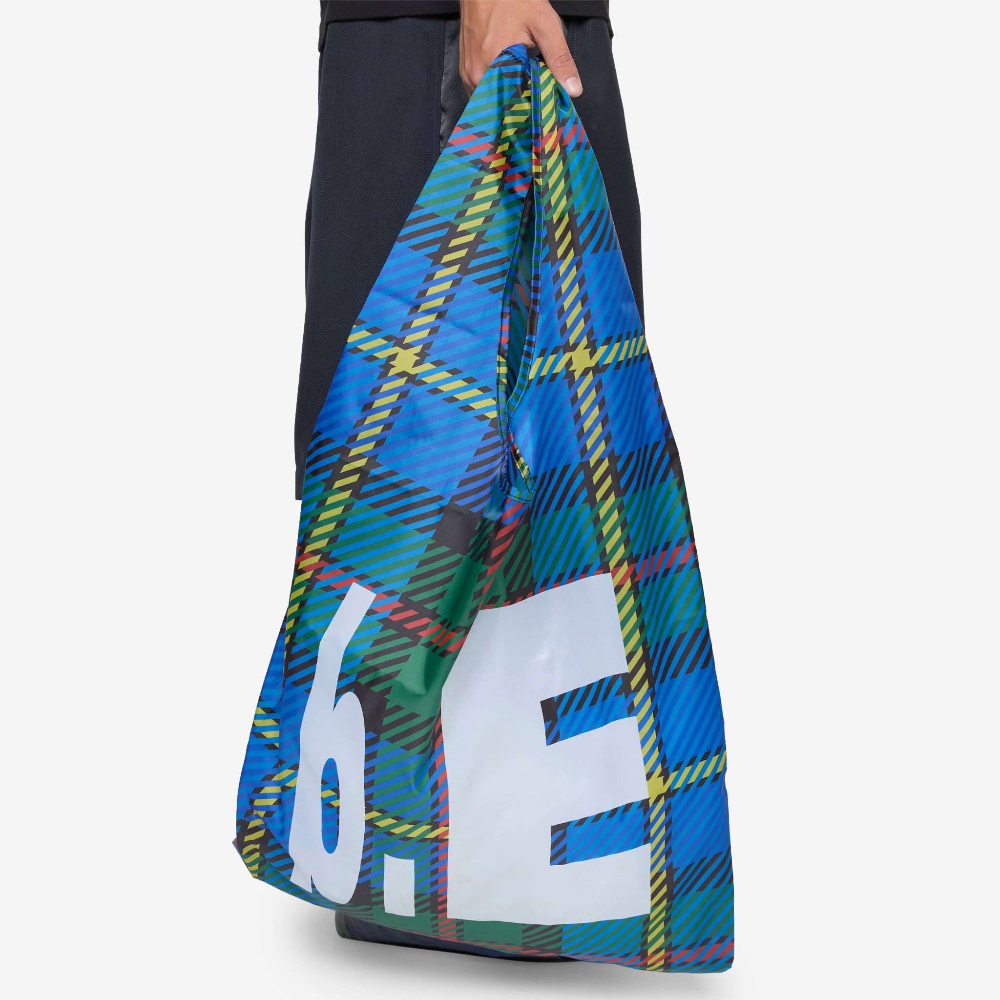 MacLeod Tartan XL Reusable Shopping Bag - Blue & Green Plaid Pattern | Eco-Friendly Grocery Tote for Groceries, Picnics & Beach Trips