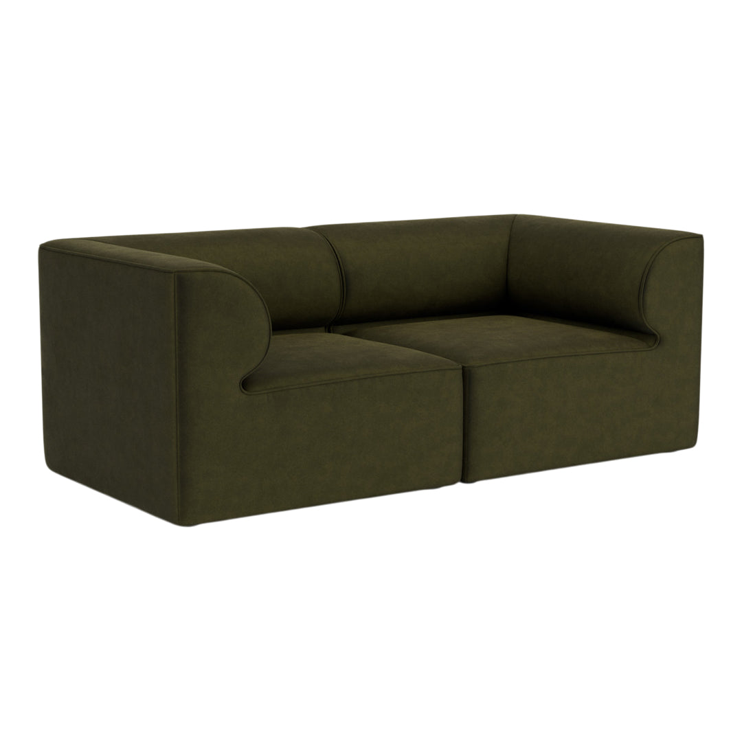Modular Sofa 2 Seater - Modern Sectional Couch with Adjustable Configuration 1 for Living Room, Lounge & Small Spaces