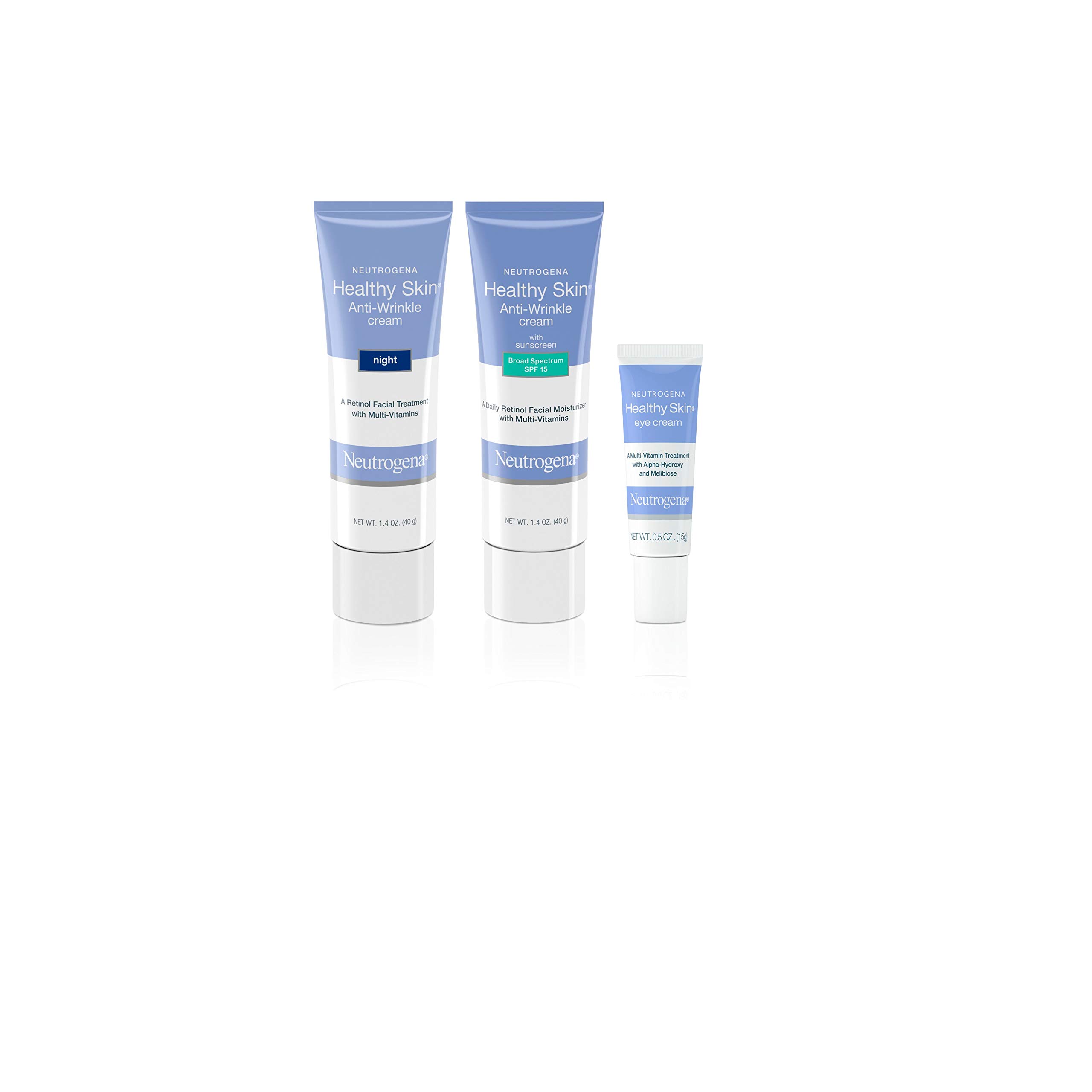 Neutrogena Healthy Skin Anti-Aging Eye Cream 14ml - Reduces Dark Circles & Puffiness for Brighter Eyes | Day & Night Moisturizer