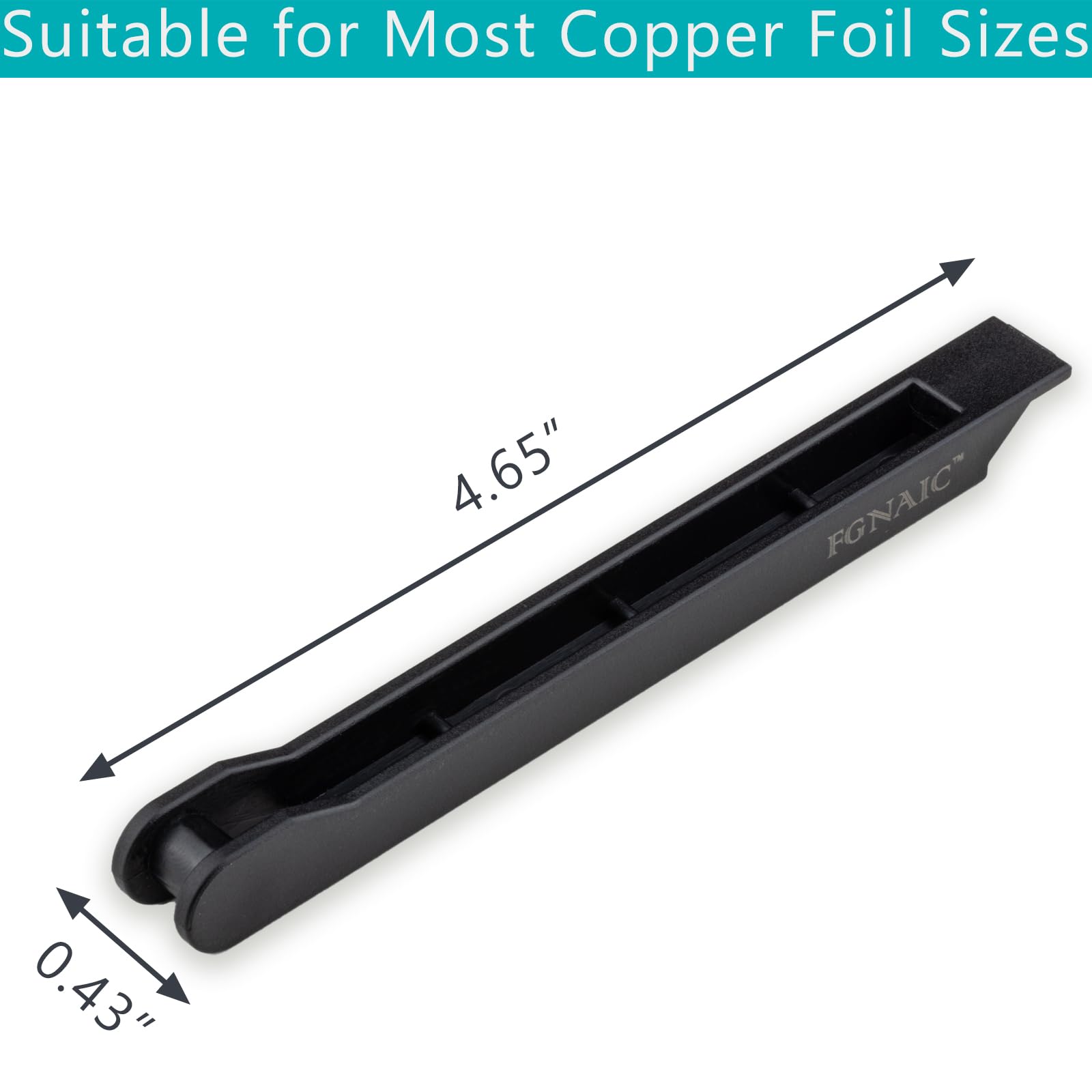 Premium Stained Glass Copper Foiling Tool - Professional Hand Foiler for Wrapping Copper Foil Tape (Black) | Perfect for DIY Stained Glass Art, Jewelry Making & Home Decor Projects