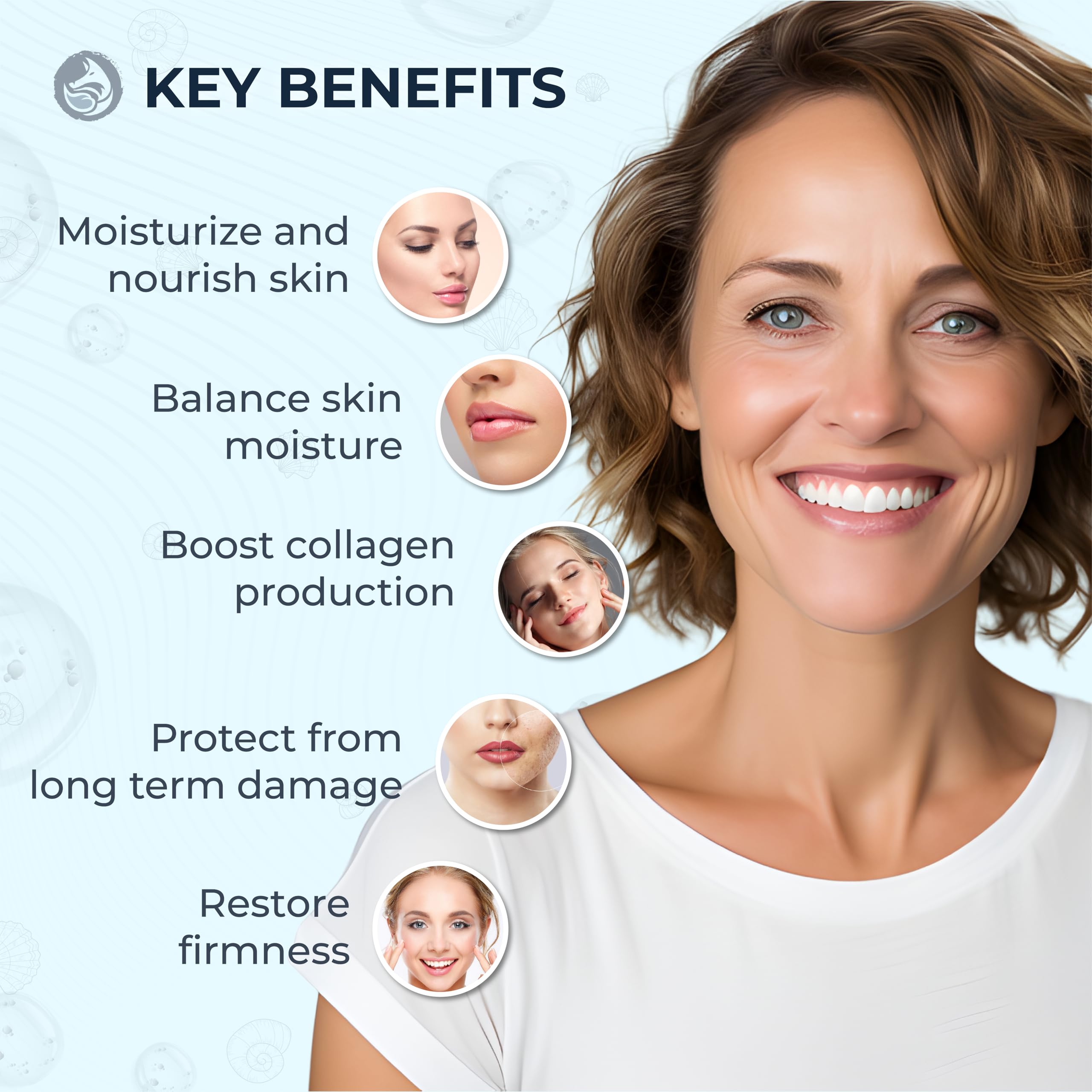 Radiant Skincare Duo: Peptide Collagen Serum & Ocean Mineral Moisturizer for Anti-Aging and Hydration | Daily Face Care Routine for Glowing Skin
