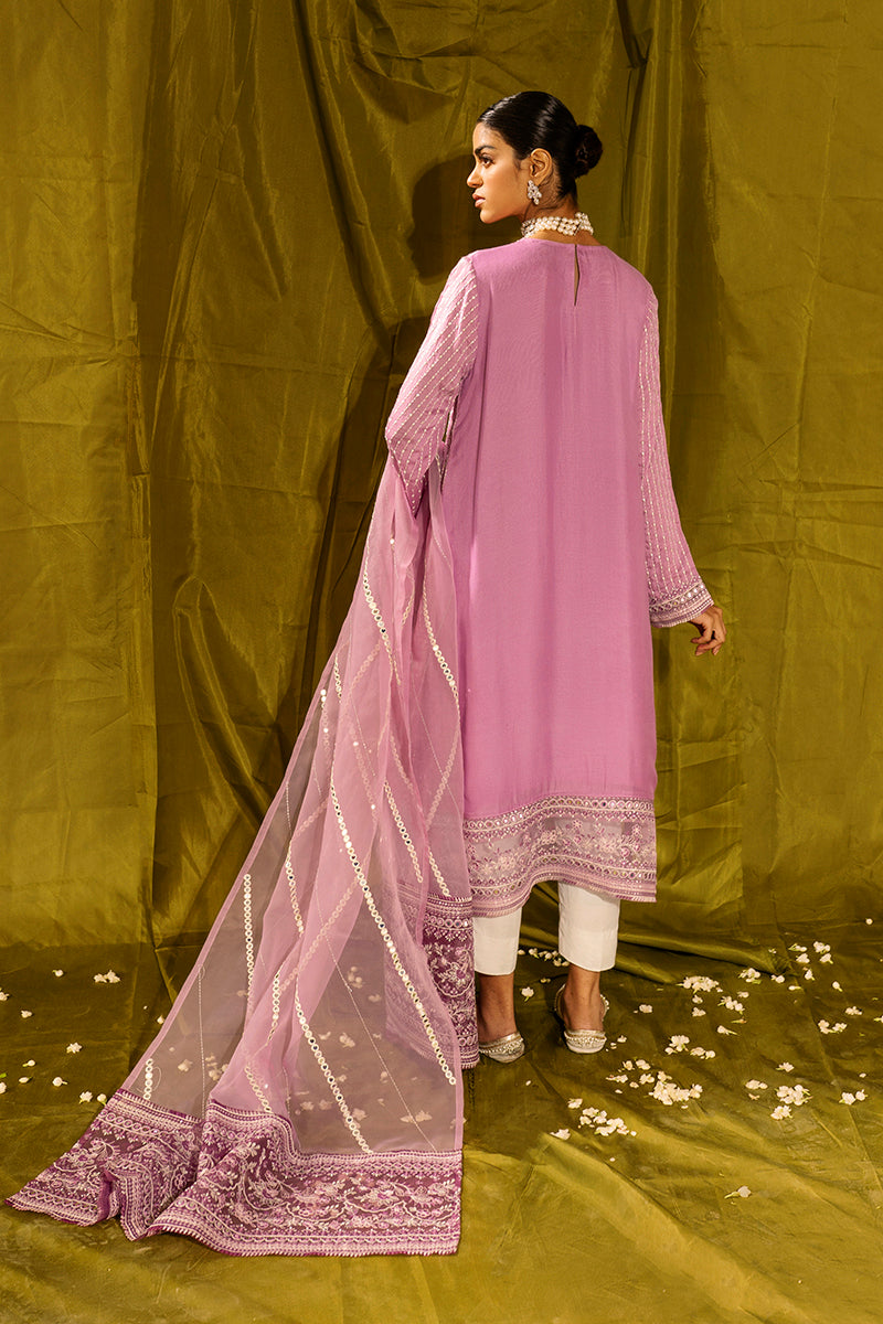 Lilac Fusion 2-Piece Set (Shirt & Dupatta) - Elegant Ethnic Outfit for Women | Perfect for Weddings, Parties & Festive Occasions