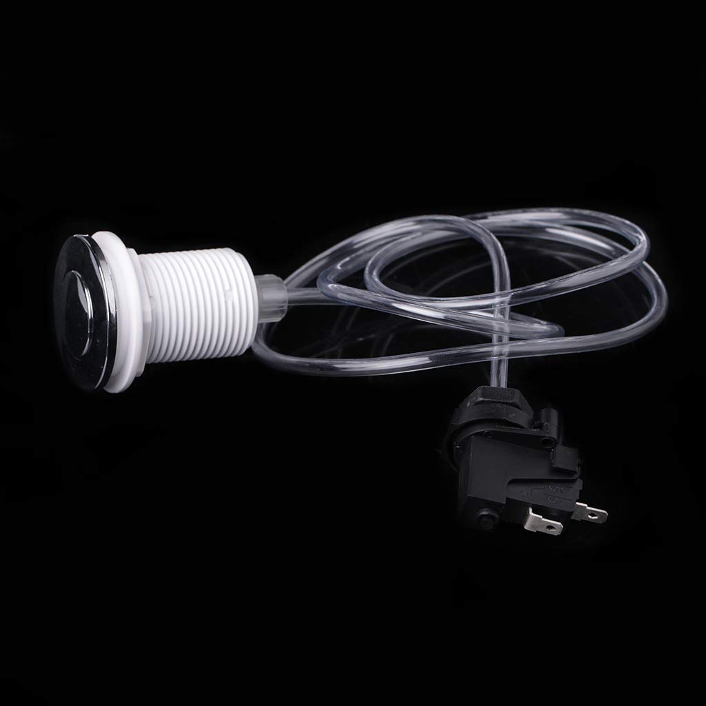 Self-Locking Air Switch Push Button for Bathtub, Spa & Garbage Disposal - Durable Waterproof Air Hose Kit - Perfect for Bathroom, Kitchen & Home Improvement Projects