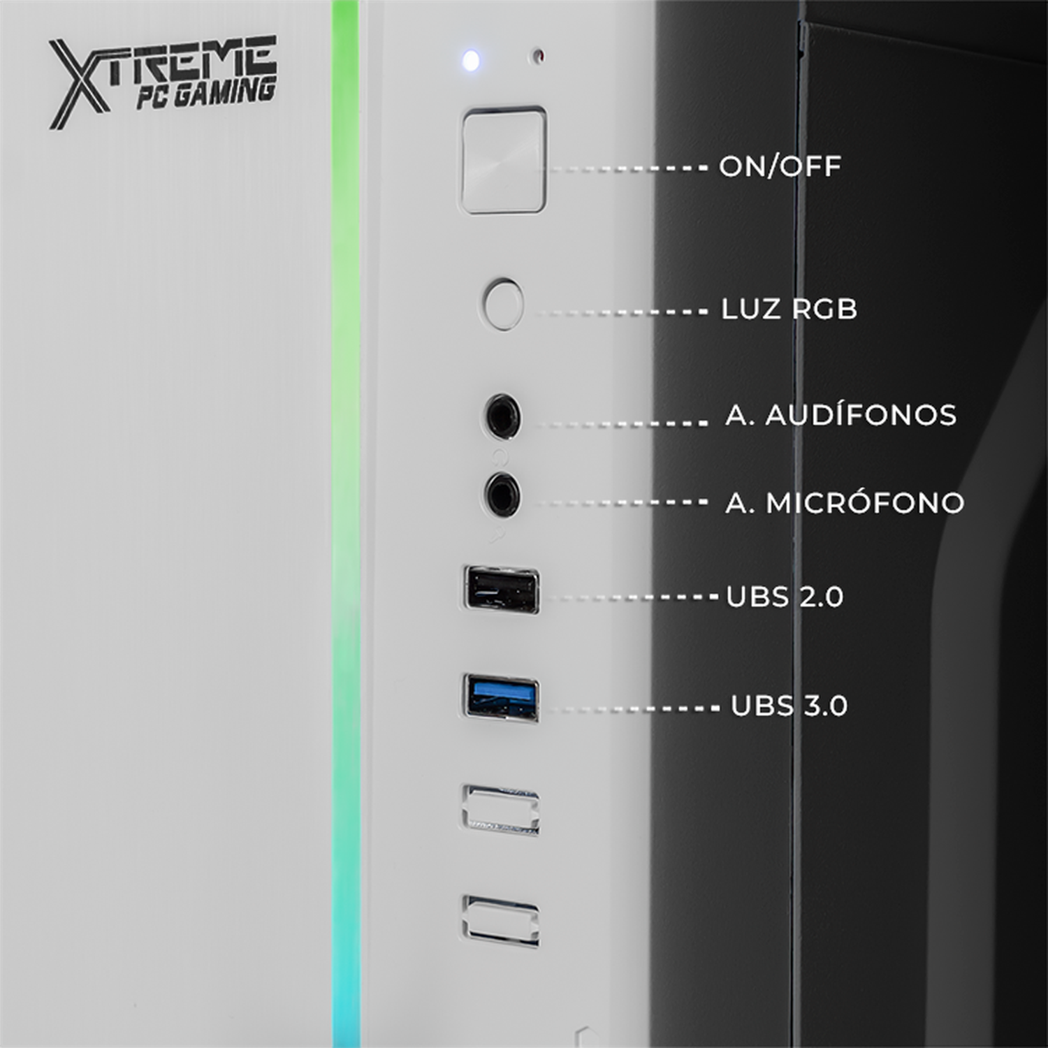 Xtreme PC Gaming Computer - Intel Core i3-10105, 16GB RAM, 500GB SSD, WiFi, White - Perfect for Esports, Streaming & High-Performance Gaming