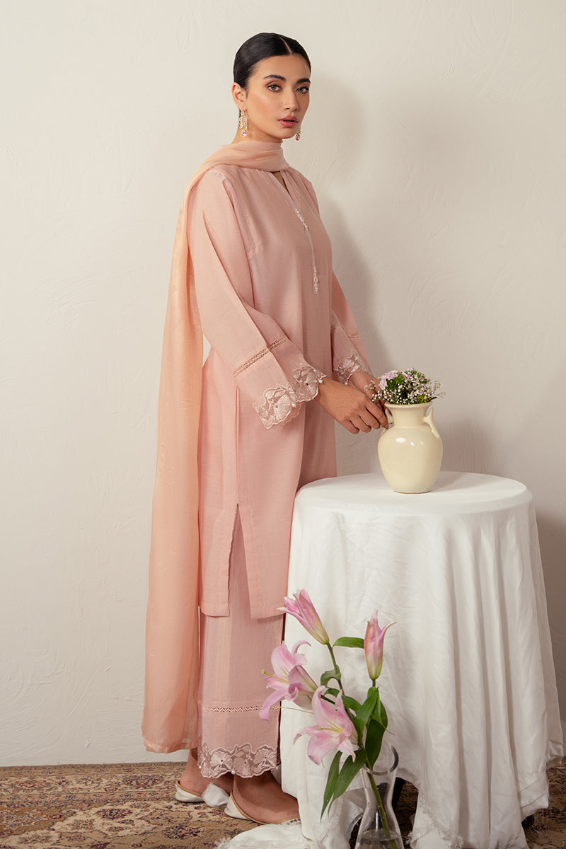 Botanical Blush 2-Piece Set (Shirt & Dupatta) - Elegant Women's Ethnic Wear for Festivals, Weddings & Special Occasions