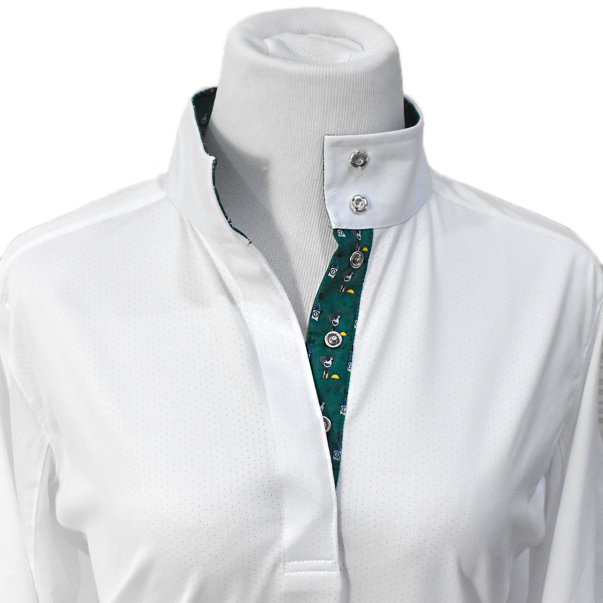 Essex Classics Women's Cock a Doodle Do Talent Yarn Straight Collar Show Shirt - Elegant Blouse for Office, Party & Special Occasions