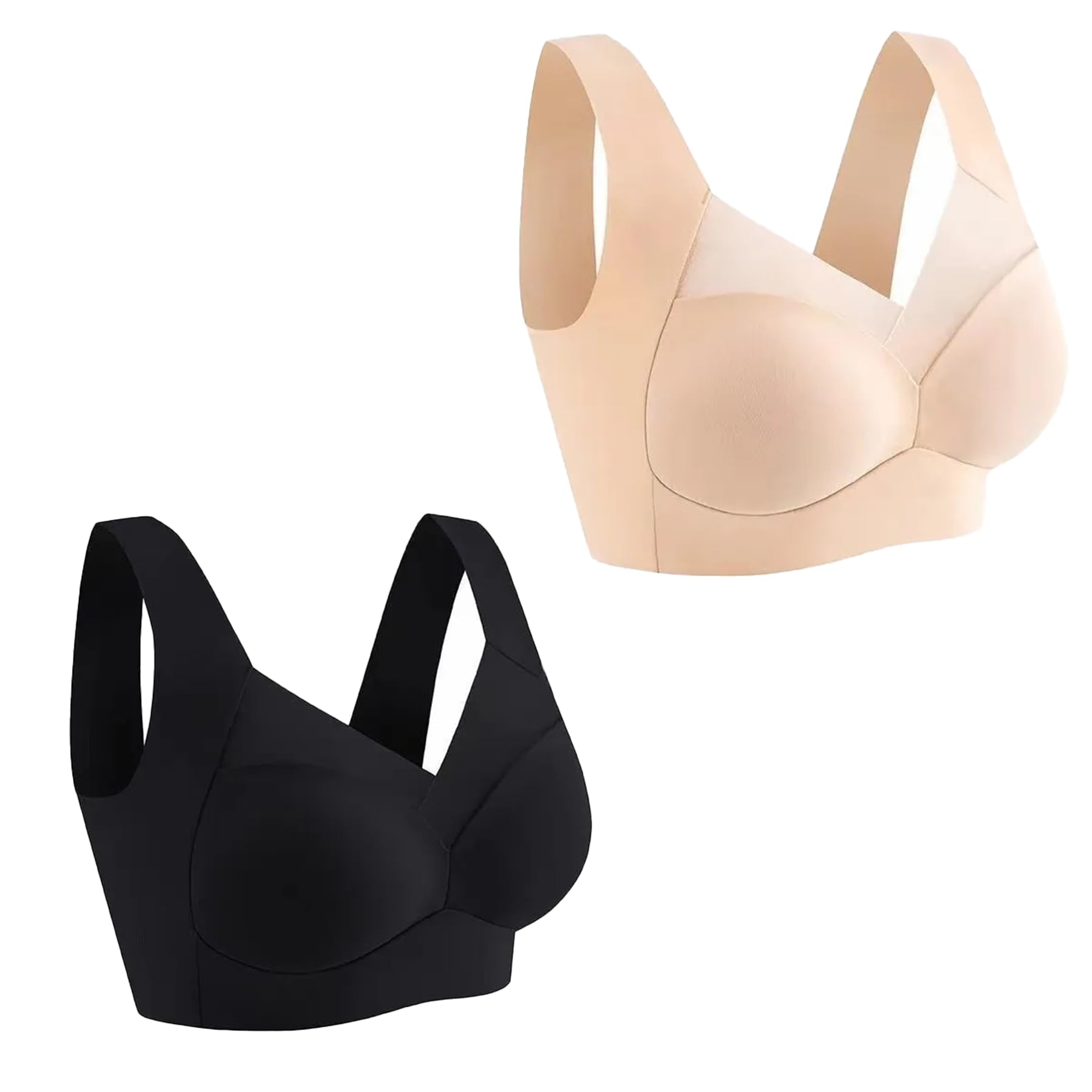 Lynsie Charm Bras 2-Pack - Ultimate Lift & Support Wireless Bras for Women | Perfect for Everyday Wear, Workouts & Special Occasions