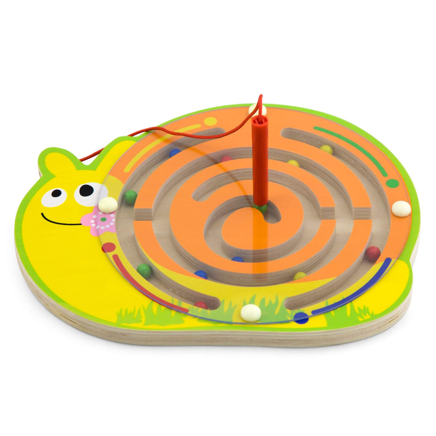 Viga Toys Magnetic Snail Game – Educational Wooden Puzzle for Kids, Fun Learning STEM Toy for Toddlers (Model 59966) – Perfect for Preschool Classroom & Home Playtime