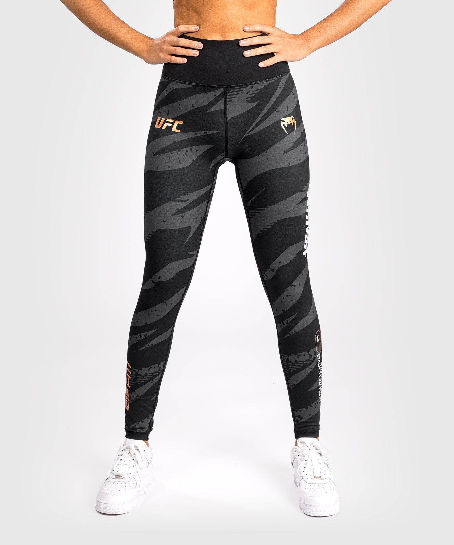 Venum UFC Adrenaline Fight Week Women's Performance Tight - Urban Camo Print MMA Workout & Training Leggings for Gym, Running & Combat Sports