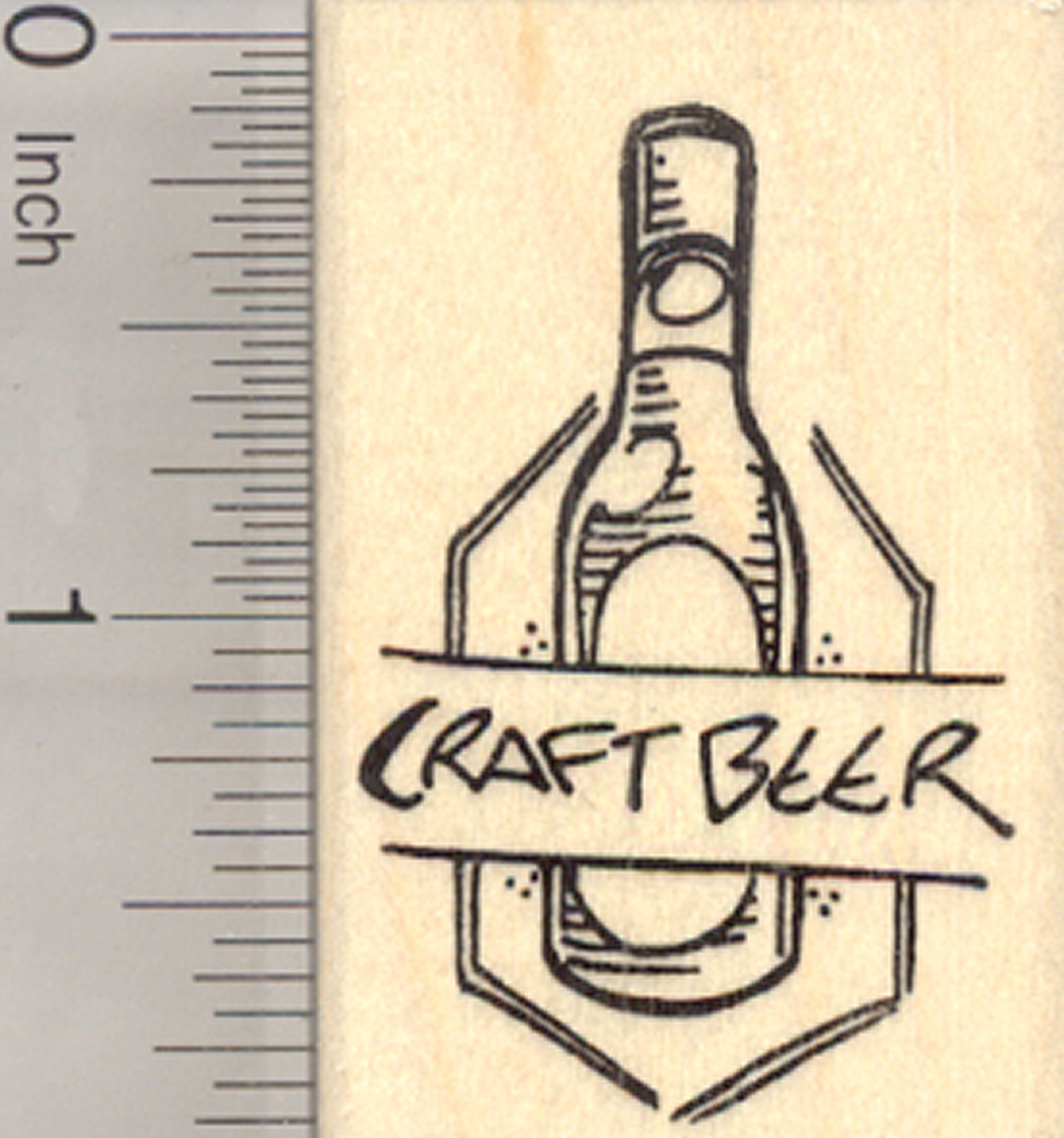 Premium Custom Craft Beer Rubber Stamp - Personalized Homebrew Label Maker for Bottles & Growlers | Perfect for DIY Beer Brewing & Gifts