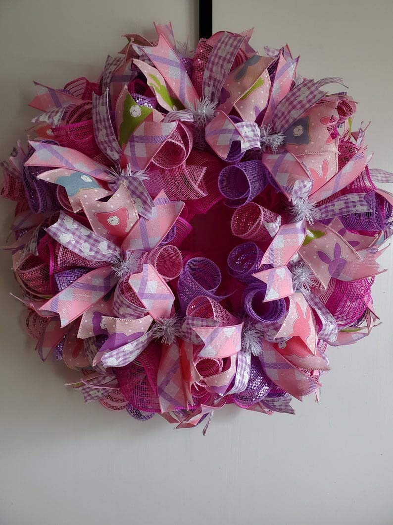 Easter Spring Wreath - Floral Decor for Front Door, Home & Party - Perfect for Easter, Spring Decorations & Holiday Celebrations