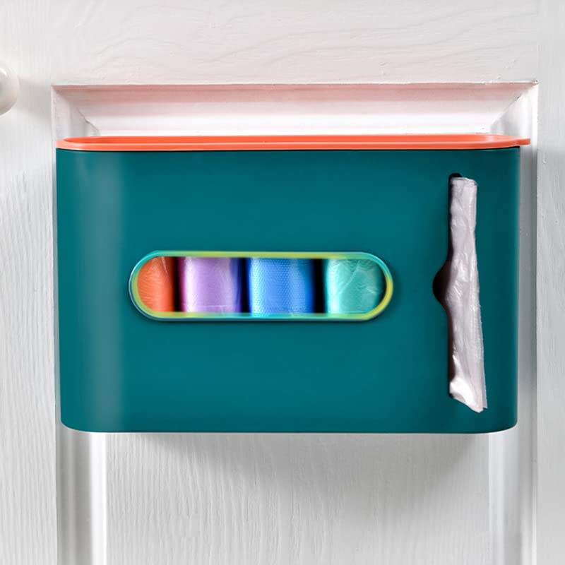 VALINK Wall-Mounted Plastic Bag Dispenser & Storage Box - Kitchen & Bathroom Organizer for Trash Bags, Shopping Bags, and Household Essentials