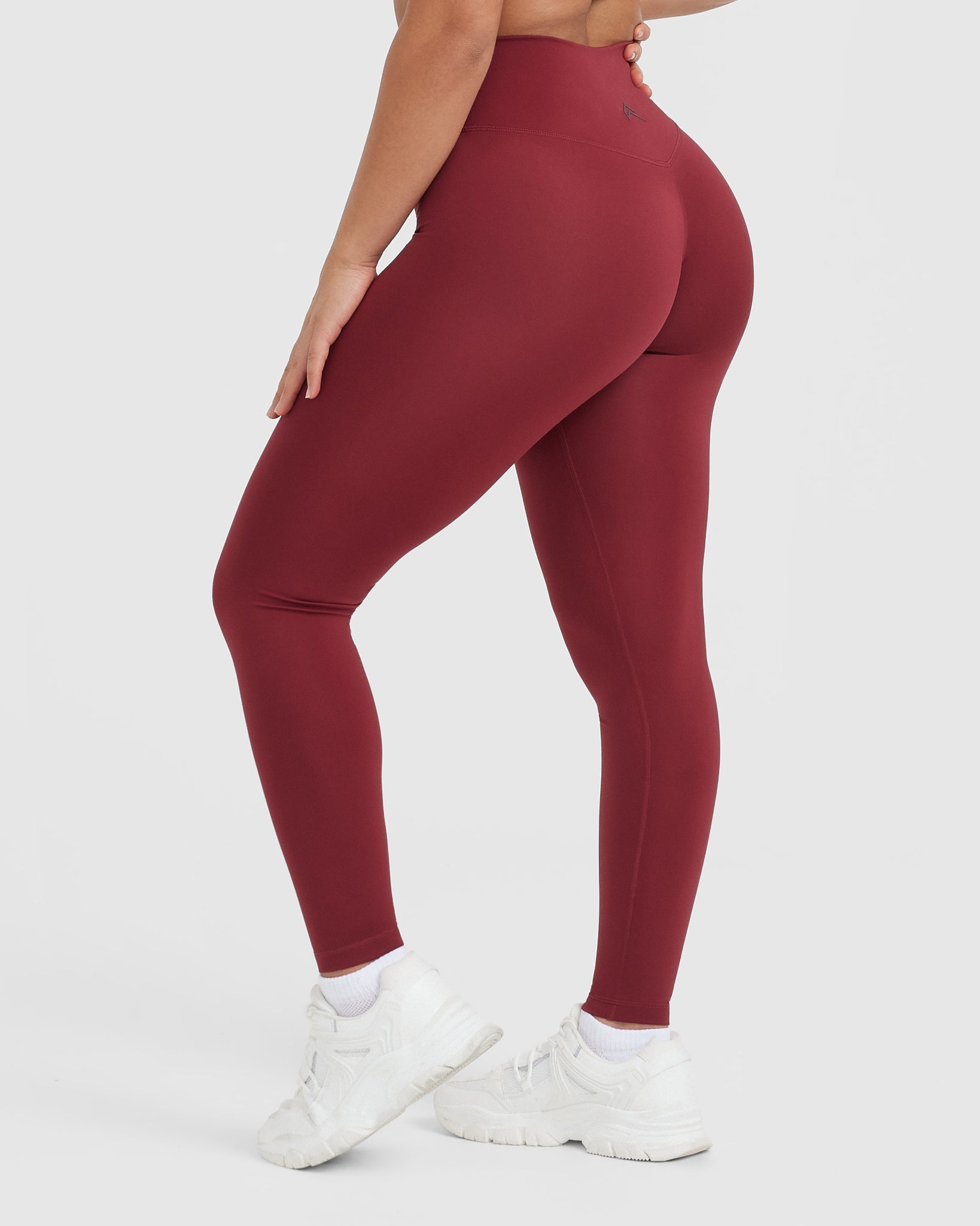Timeless High Waisted Leggings for Women - Soft Stretchy Yoga Pants in Burnt Cherry | Perfect for Workouts, Yoga & Everyday Wear