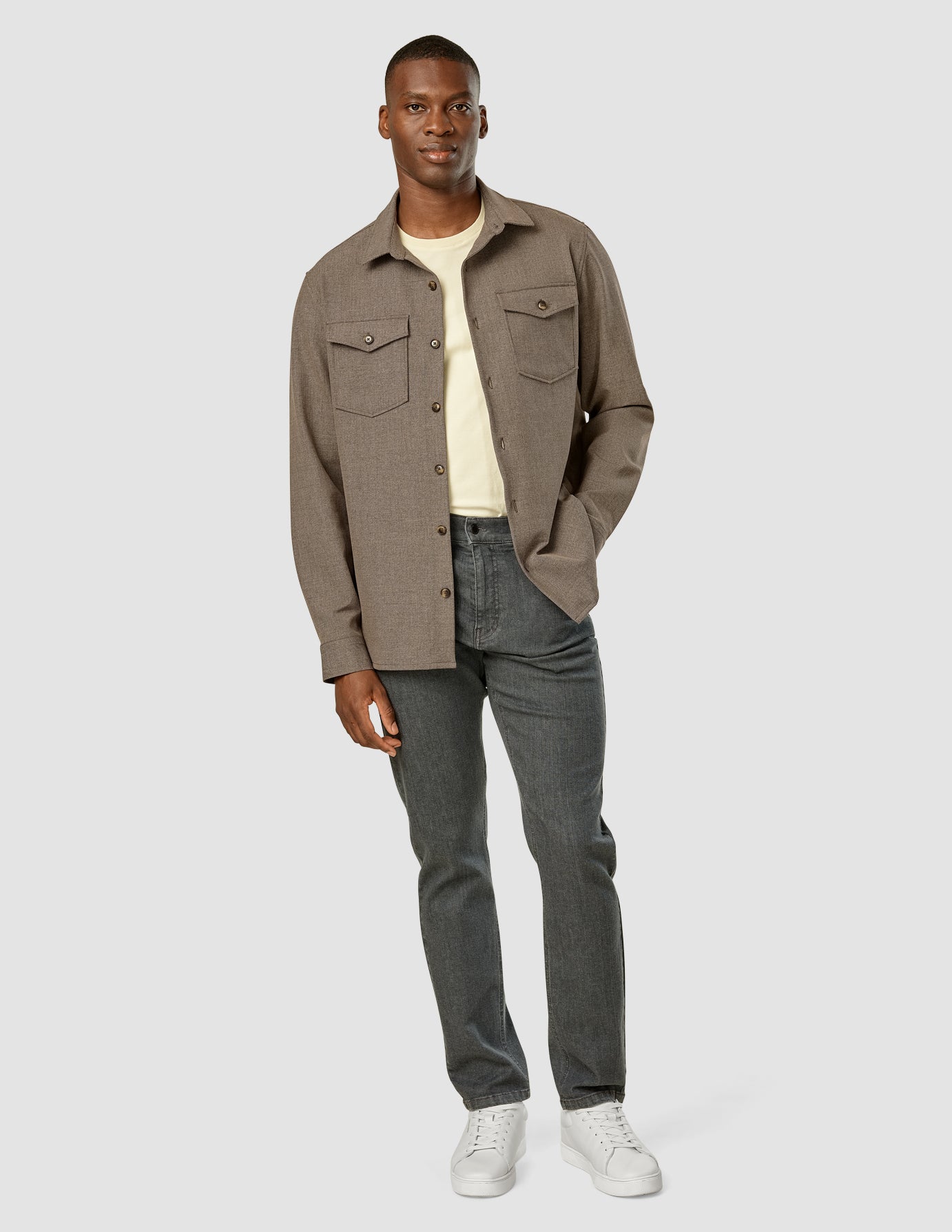 Essential Overshirt in Almond Color - Lightweight Layering Jacket for Men & Women | Perfect for Casual Outfits, Outdoor Adventures & Travel