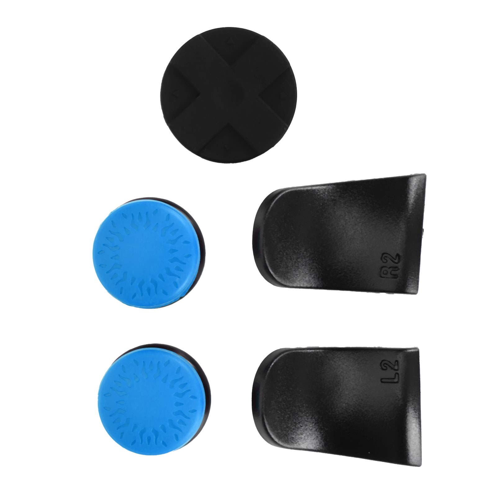 PS5 Thumb Stick Grip Cap - 5-in-1 Silicone Joystick Cover with Non-Slip Design & L1 R2 Trigger Extender - Blue | Perfect for Gaming, Controller Protection & Enhanced Grip Comfort