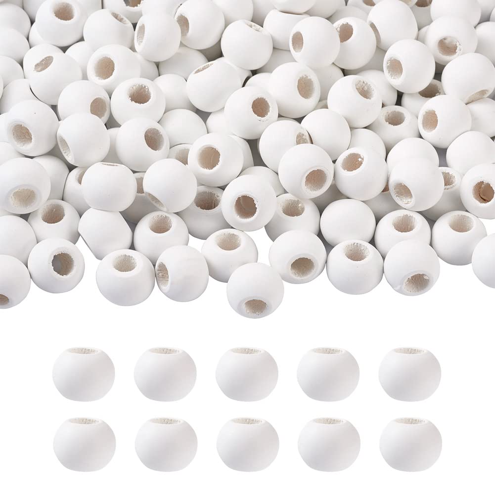 200Pcs Natural Wooden Beads 20x15mm with 10mm Large Hole - DIY Jewelry Making, Home Decor, Crafts - Perfect for Necklaces, Bracelets, and Creative Projects