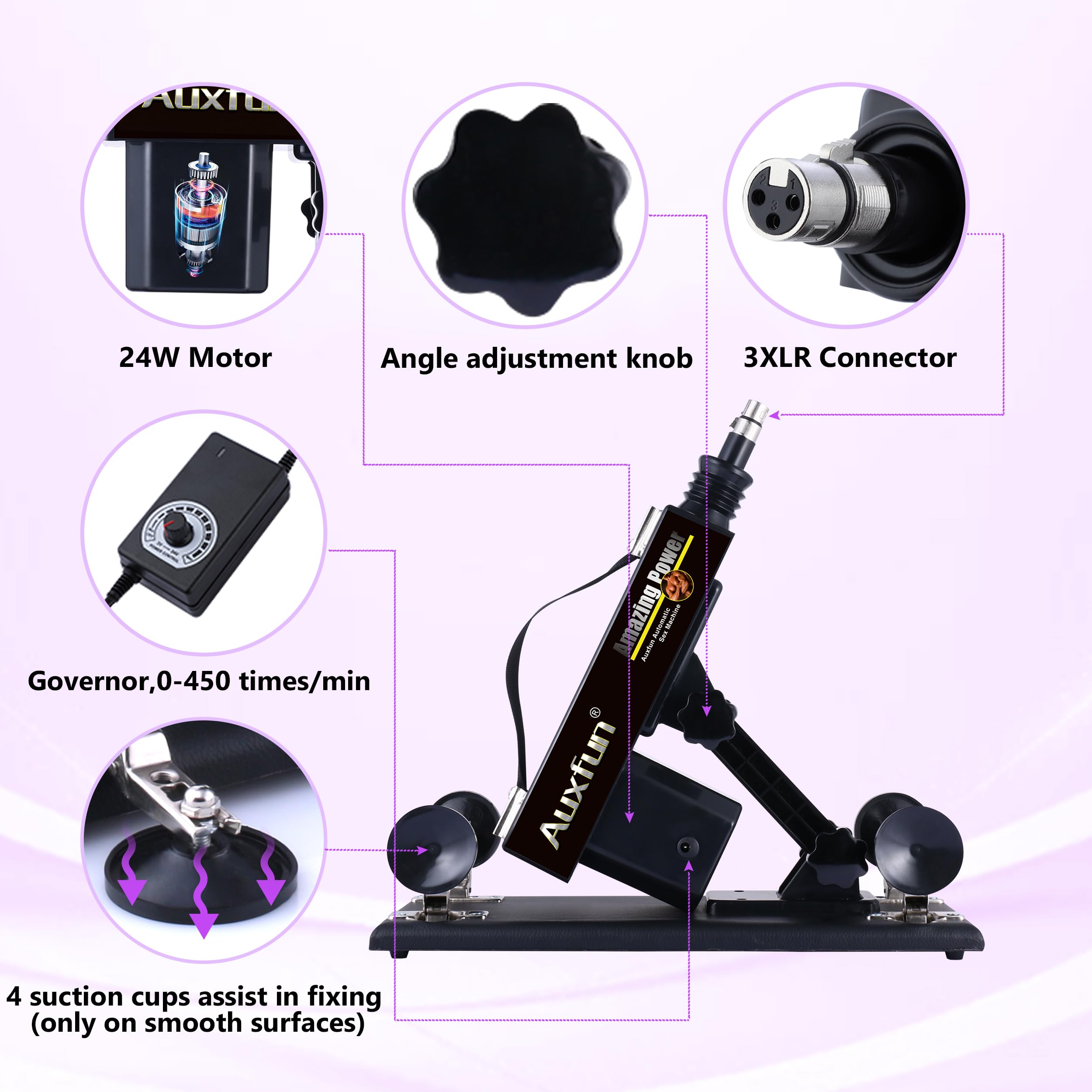 App-Controlled Sex Machine for Couples - 9 Accessories & Realistic Dildo with 3XLR Connector - Perfect for Long-Distance Play and Adult Toy Collection Enhancement