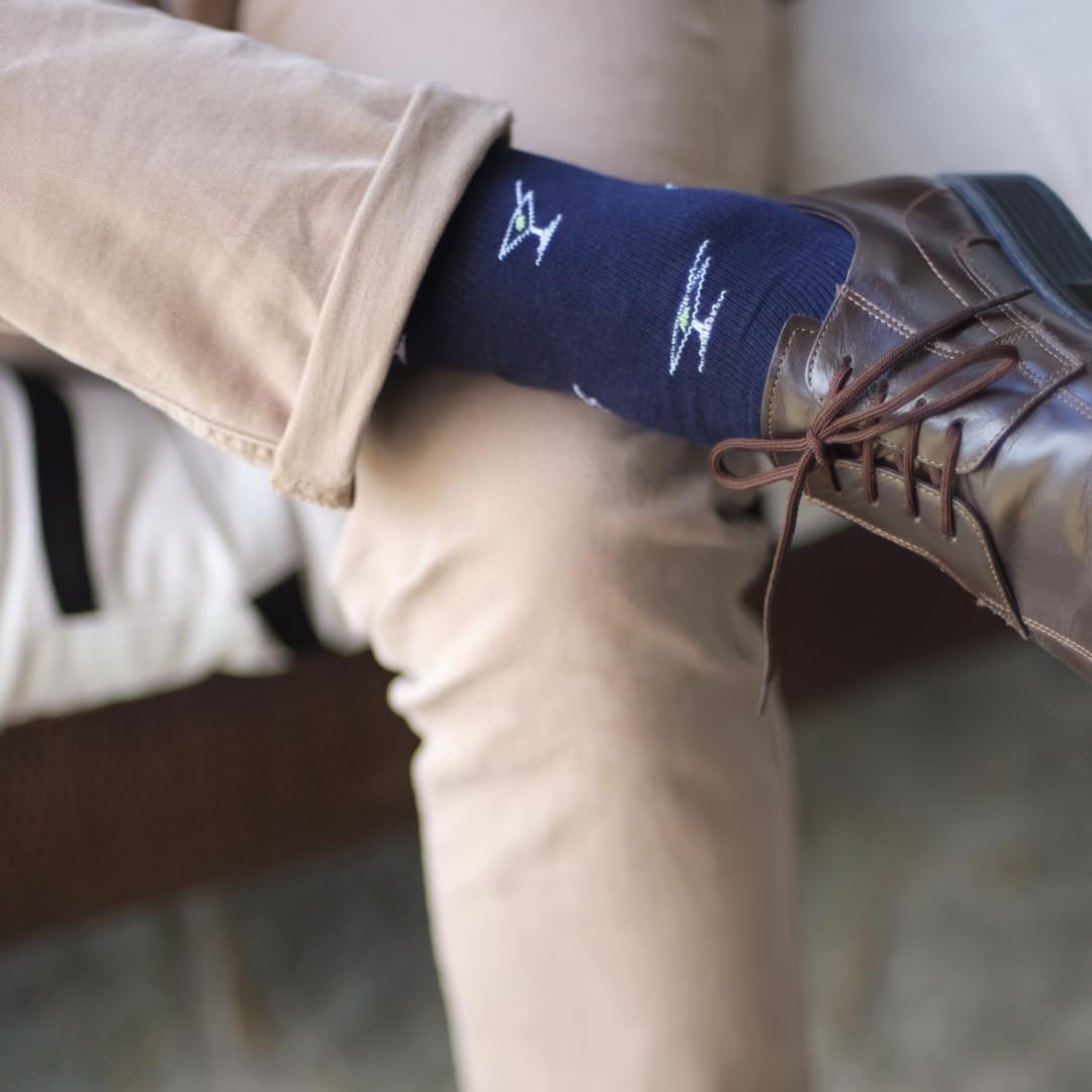 Premium Cotton Over the Calf Dress Socks for Men - 9 Pairs Pack | Stay-Up Long Socks for Business, Formal & Casual Wear | Comfortable & Durable Office & Dress Socks