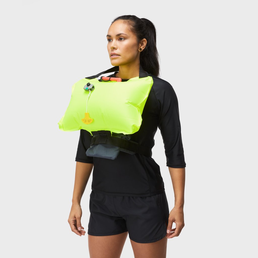 Mustang Minimalist Belt Pack PFD - US Coast Guard Approved Life Jacket for Kayaking, Boating & Water Sports (Azure Blue)