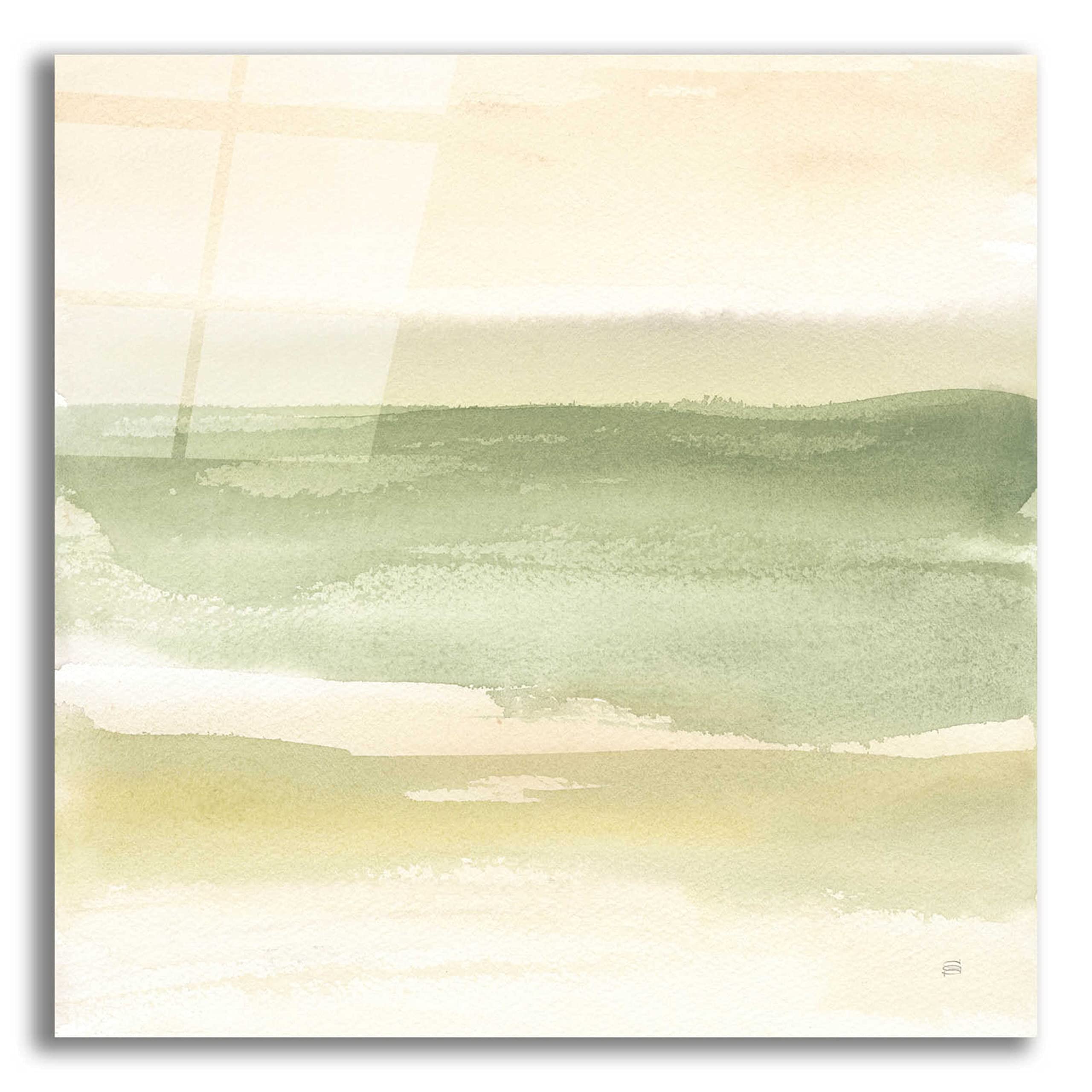 Green Water II Acrylic Glass Wall Art by Chris Paschke - 24x24 Inch Modern Abstract Painting for Living Room, Bedroom & Office Decor