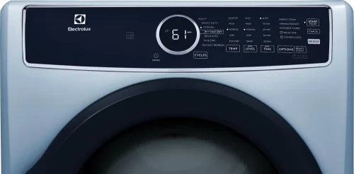 Electrolux ELFG7437AG 8.0 Cu. Ft. 400 Series Gas Dryer in Glacier Blue - Energy Efficient Large Capacity Laundry Dryer for Home & Apartment Use