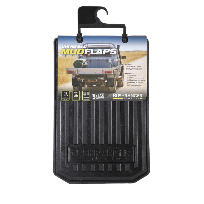 Bushranger Heavy-Duty Molded Mud Flaps 300mm x 460mm (11.8