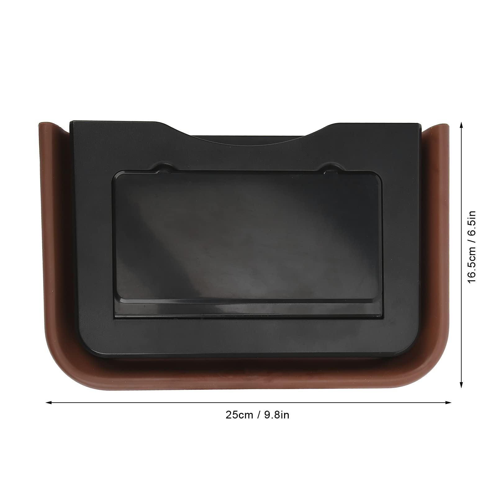 Universal Foldable Car Seat Back Organizer - Hanging Storage Box for Drinks, Phone & Documents | Black-Brown Car Interior Accessory | Perfect for Road Trips, Commuting & Family Travel