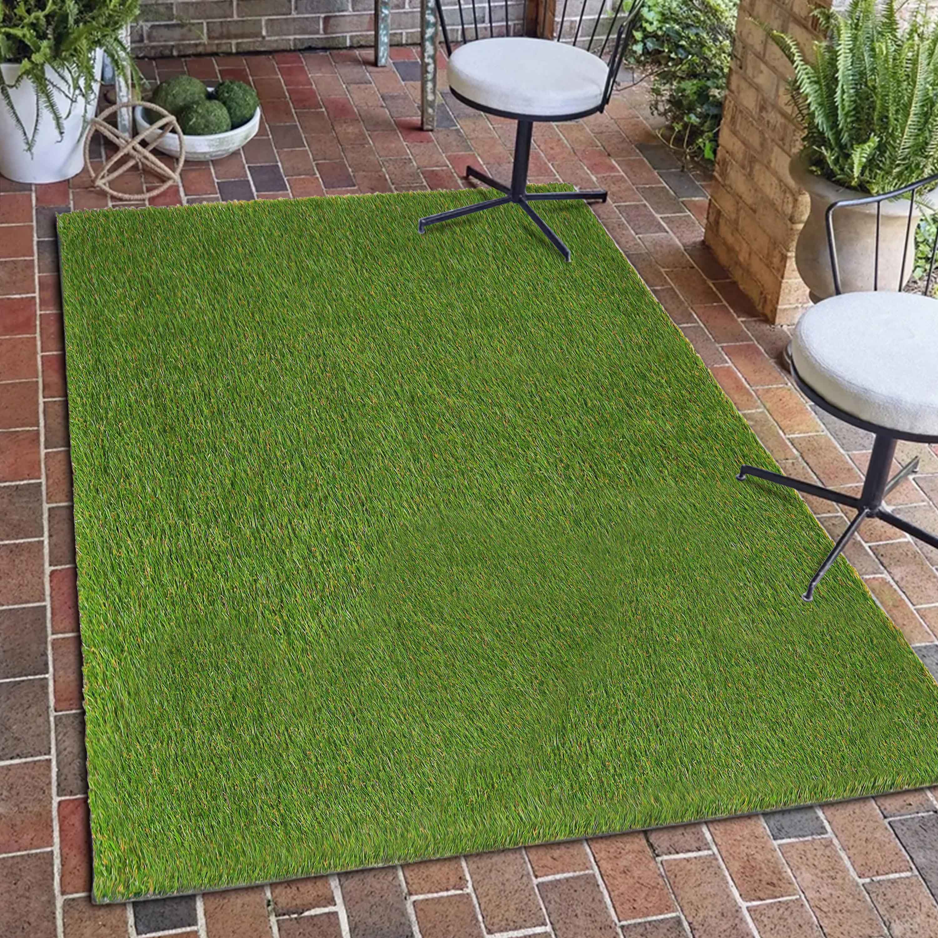 Premium Artificial Grass Rug - Indoor/Outdoor Synthetic Turf Carpet for Patio, Balcony, Playroom & Home Decor - Eco-Friendly & Low Maintenance