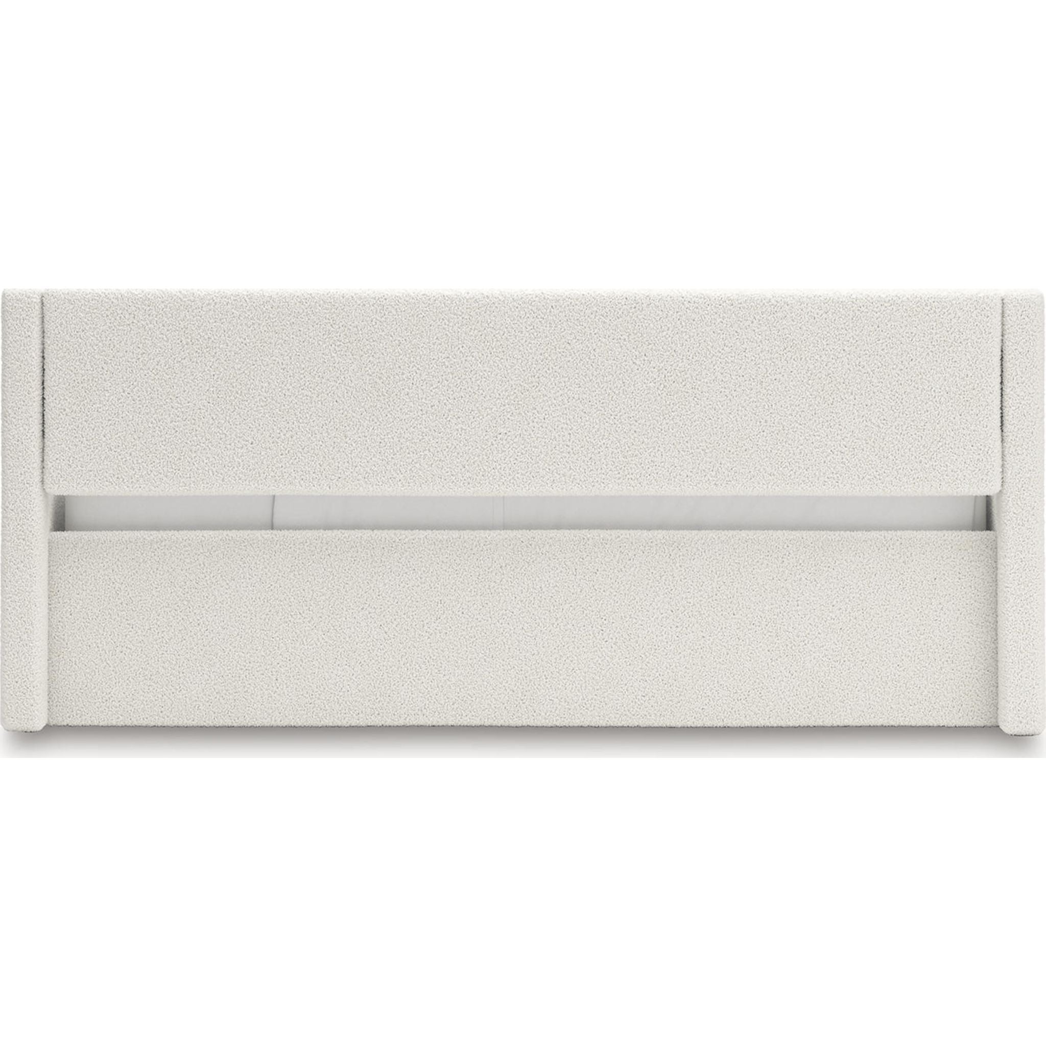 Arloster Daybed with Storage - Tan/White Upholstered Sofa Bed for Small Spaces, Guest Room & Living Room