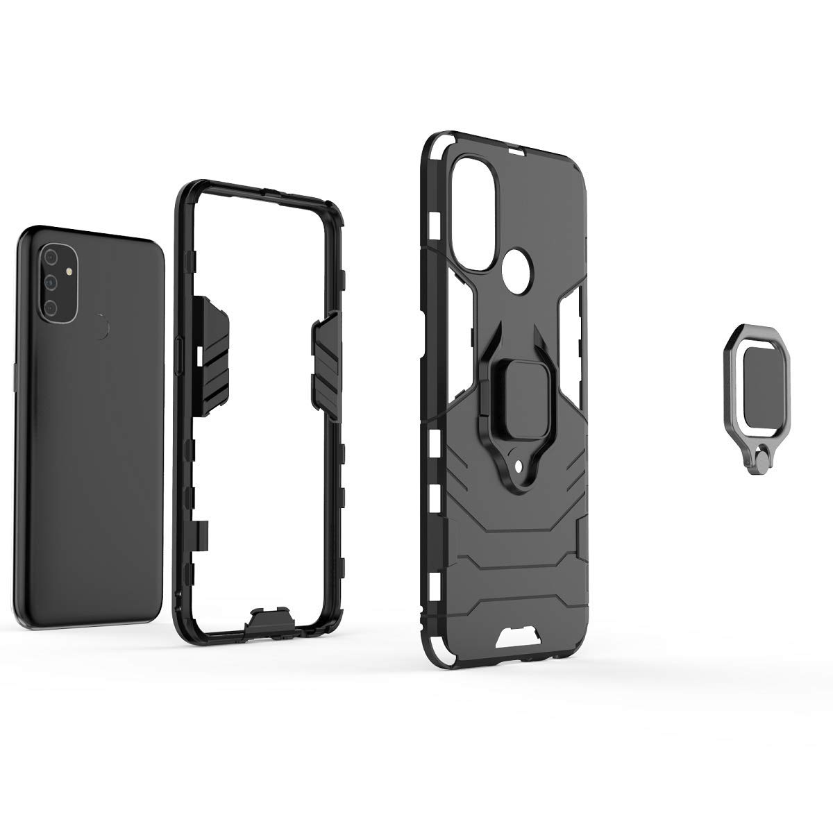 Magnetic Car Mount Case for OnePlus Nord N100 BE2013 - Shockproof Protective Cover with Strong Grip for Safe Driving | Perfect for Commuting, Road Trips & Everyday Use