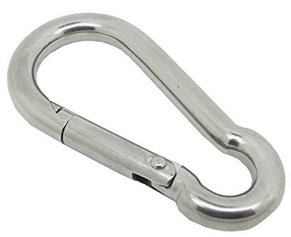 10mm Spring Hook Carabiner - Heavy Duty Stainless Steel Clip for Keychains, Tools, Camping Gear & Outdoor Equipment