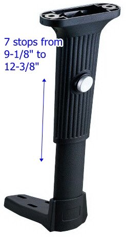 Adjustable Arm Rest Black for Office Chair - 7 Levels of Height Adjustment - Ergonomic Support for Long Hours of Work, Gaming, and Home Office Use