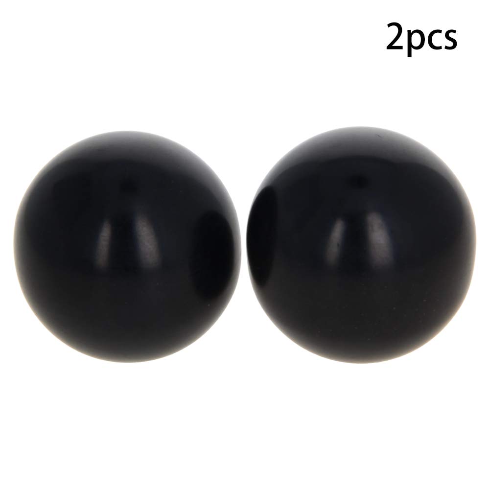 2Pcs Black Bakelite Thermoset Ball Knob - M10 Female Thread, 35mm Diameter Smooth Spherical Handle for Lawn Mowers & Exercise Equipment - Durable, No-Twist Design for Easy Grip and Control