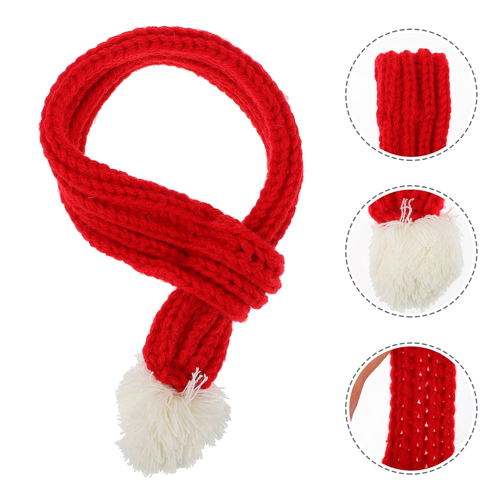 ULTECHNOVO Christmas Dog Scarf Bib - Red Knitted Pet Scarf for Large Dogs & Cats, Festive Holiday Costume Accessory with Plush Lining - Perfect for Christmas Photos, Pet Parties & Winter Outings