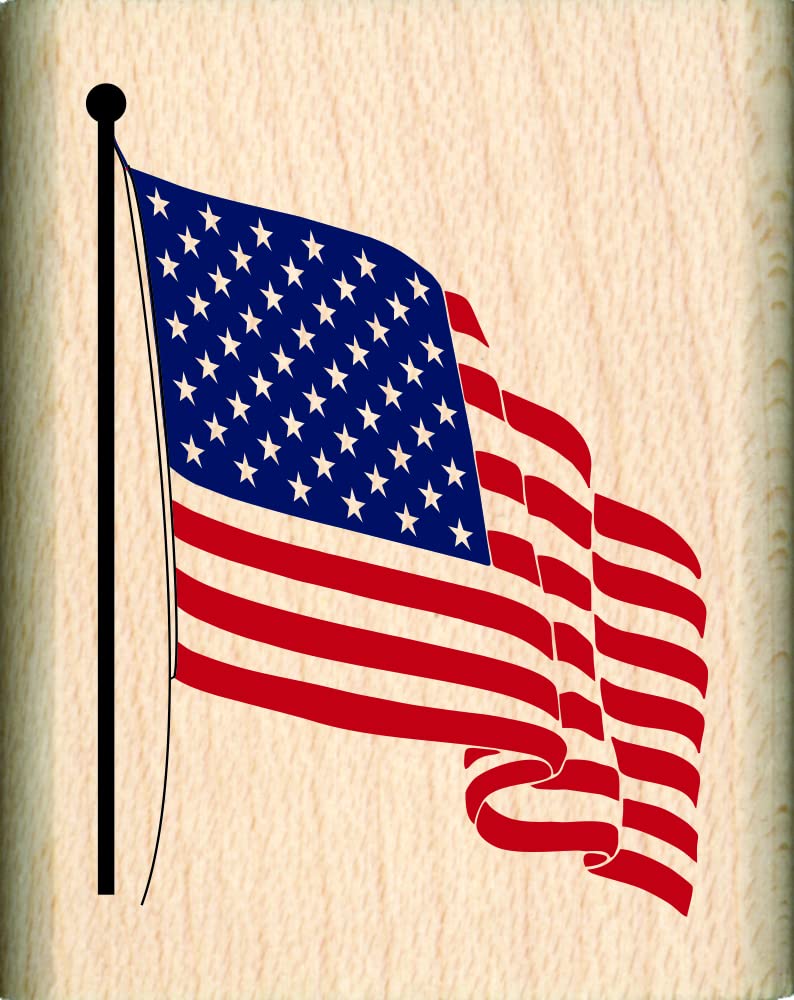 American Flag Rubber Stamp 1