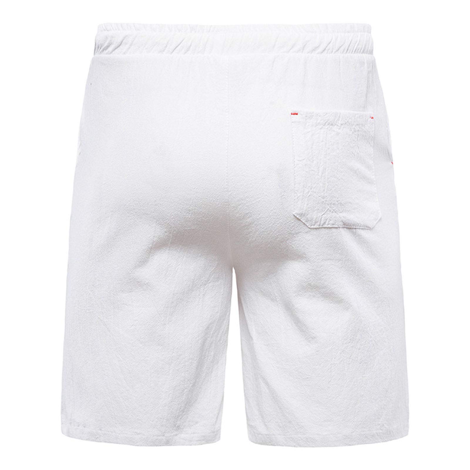 OSTELY Men's Linen Shorts - Breathable Cotton Casual Summer Shorts for Beach, Sports & Outdoor Activities | Lightweight Comfortable Athletic Short Pants for Running, Gym, Travel & Lounge Wear