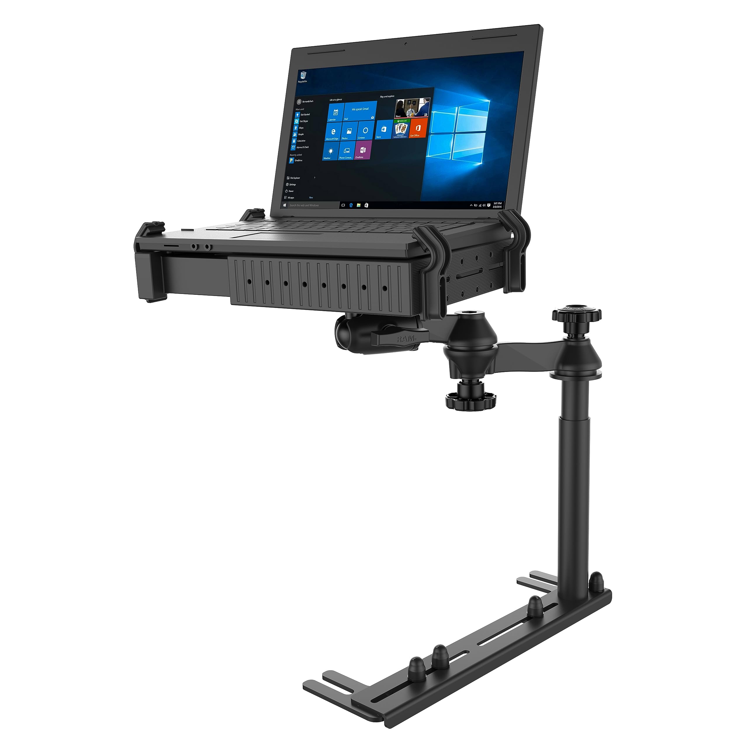 RAM MOUNTS No-Drill Universal Vehicle Laptop Mount RAM-VB-196-SW1 - Secure Laptop Holder for Cars, Trucks & SUVs