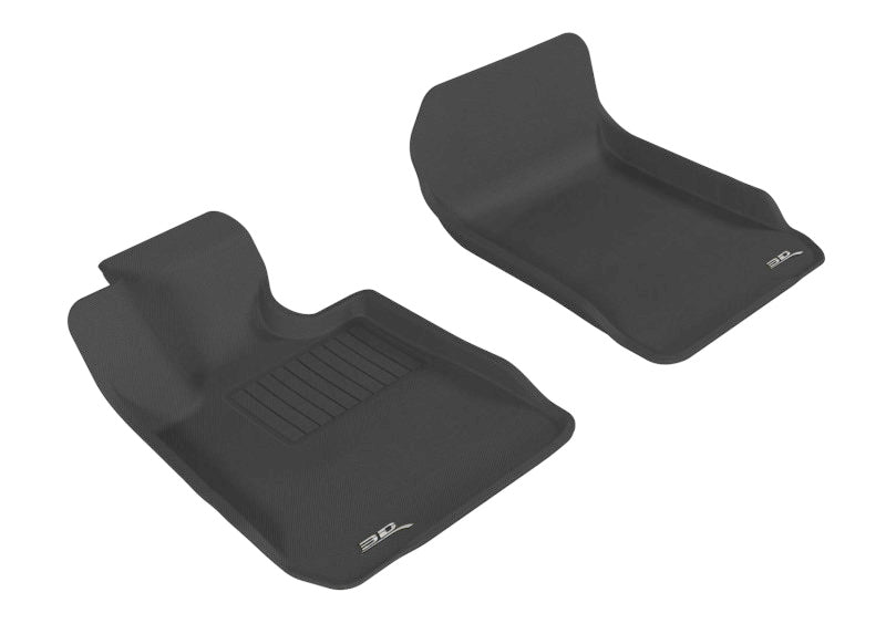 3D MAXpider Kagu Custom Fit Floor Mats for 2006-2011 BMW 3 Series E90/E92 - 1st Row All-Weather Protection, Non-Slip Black Car Mats - Perfect for Daily Commute & Road Trips
