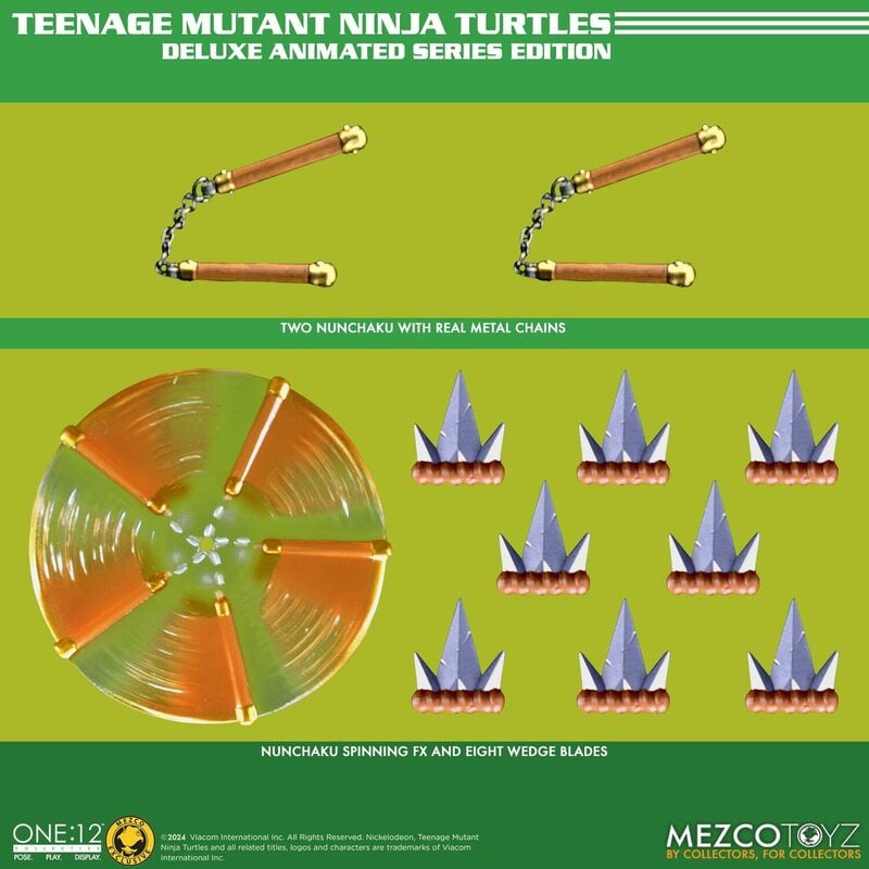 Teenage Mutant Ninja Turtles Deluxe Animated Series Action Figure - Mezco One:12 Collective - Collectible TMNT Toy for Fans & Display - Perfect for Gifts, Collections & Home Decor