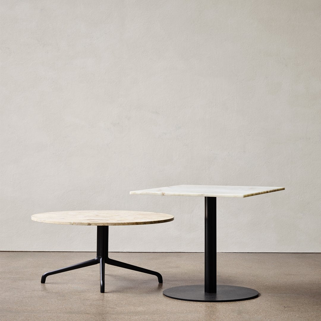Harbour Column Lounge Table - Round Star Base Design for Living Room, Patio, or Outdoor Dining Area