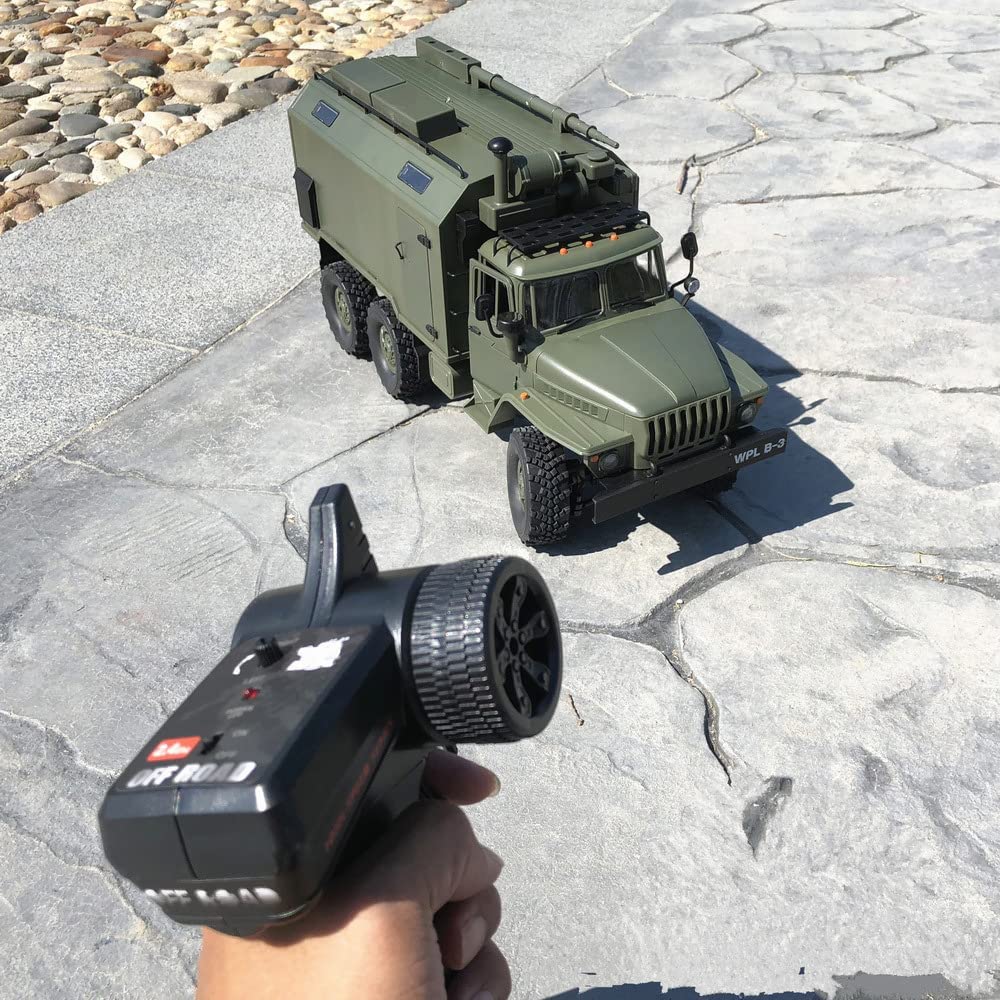 1:16 Scale RC Military Truck - 6WD Off-Road Remote Control Army Vehicle with 2.4Ghz, Electric Toy for Adults & Kids | Perfect for Outdoor Play, Military Simulation & Gift Giving