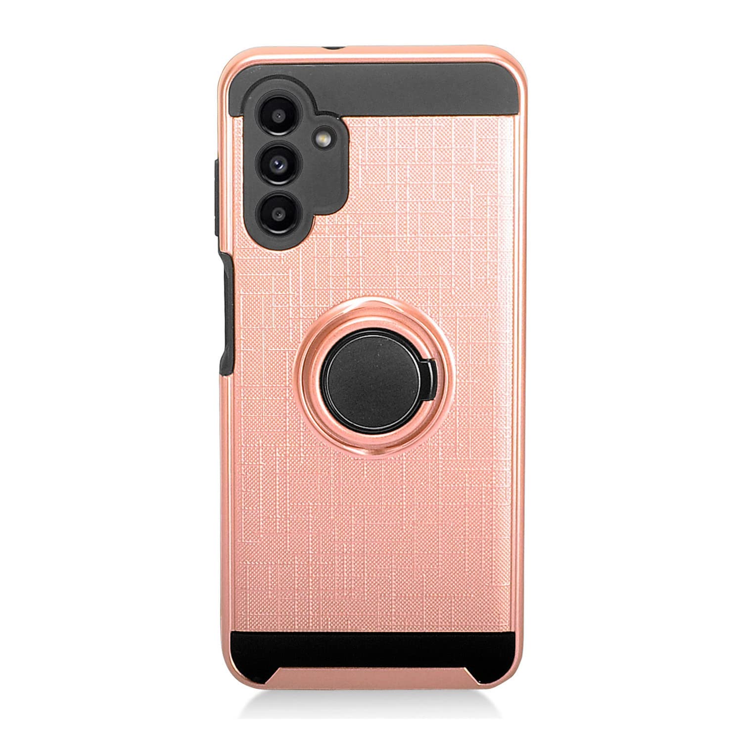 Premium Shockproof Phone Case with Ring Stand for Samsung Galaxy A13 5G (SM-A136) & A04S (SM-A047) - Rose Gold - Perfect for Hands-Free Viewing & Secure Grip
