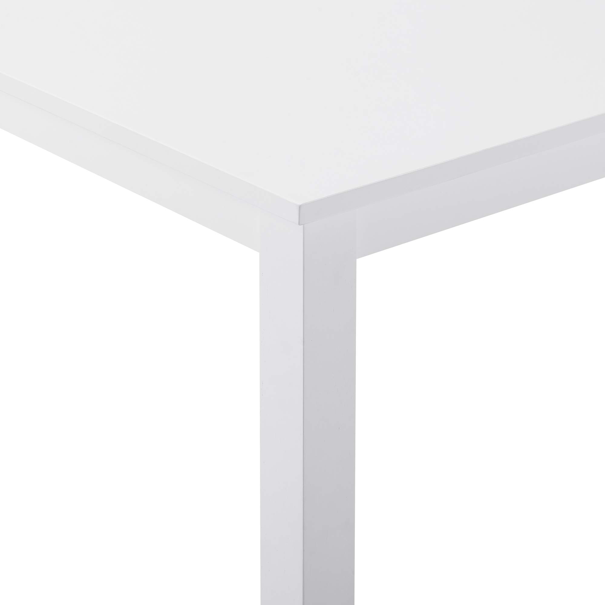 Walker Edison 4-Person Modern Farmhouse Wood Dining Table Set with 4 Chairs, 48 Inch, White - Perfect for Small Kitchens, Breakfast Nooks & Cozy Dining Rooms