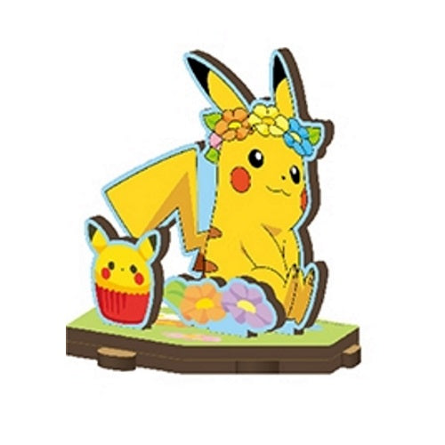 Pokemon MDF Wooden Construction Kit - Ensky 3 Inch DIY Wooden Figure Set for Kids & Adults | Perfect for Home Decor, Gifts & Collectibles