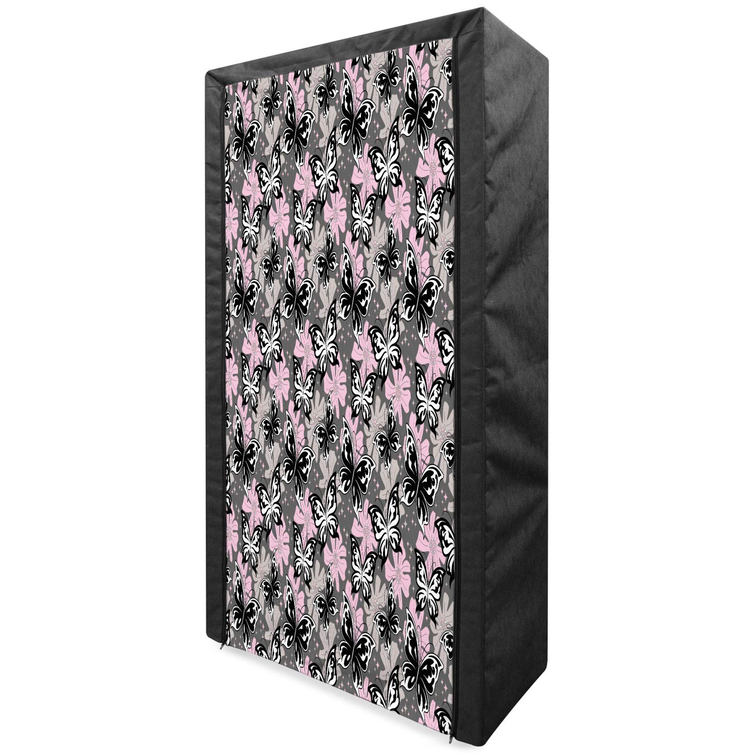 Ambesonne Butterfly Portable Fabric Wardrobe - 33.5
