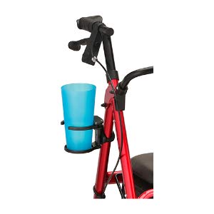 Nova 360° Swivel Cup Holder for Rollators and Walkers - Convenient Drink Holder for Seniors and Mobility Aid Users - Perfect for Coffee, Water Bottles, and Travel Mugs While Walking or Shopping