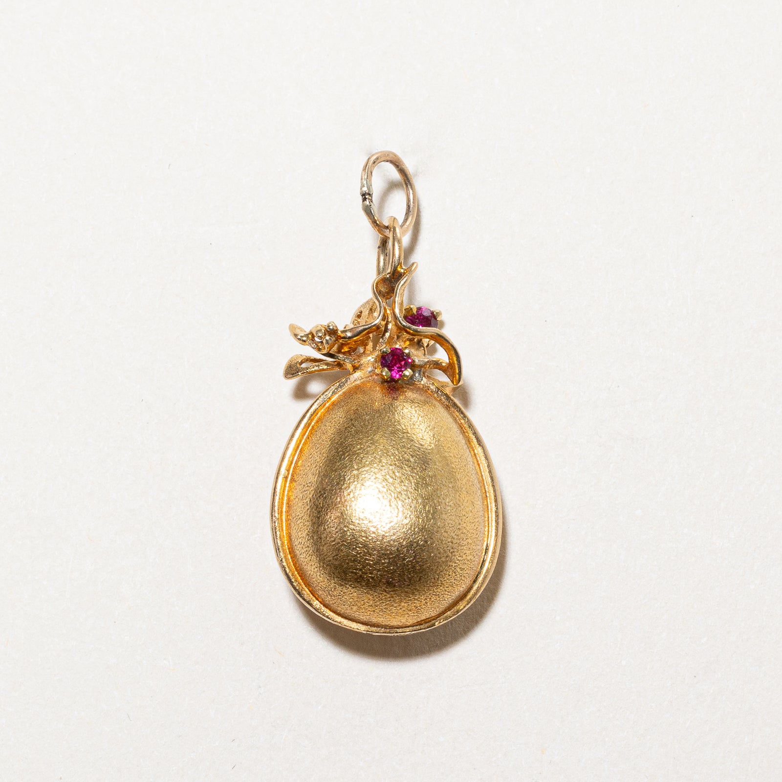 Cavelti Ruby Egg Charm - 0.07ctw Genuine Ruby Pendant for Necklace | Elegant Jewelry Gift for Women, Birthday, Anniversary & Special Occasions