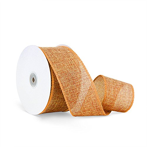 Faux Burlap Jute Ribbon for Gift Wrapping & Christmas Decor - 2.5